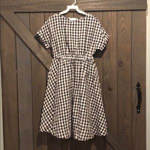 Plaid midi dress